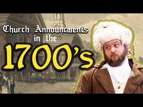 Church Announcements in the 1700s