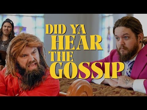 Two Church Ladies Gossip on the Front Porch