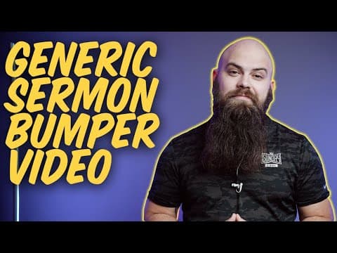 Generic Sermon Bumper Video